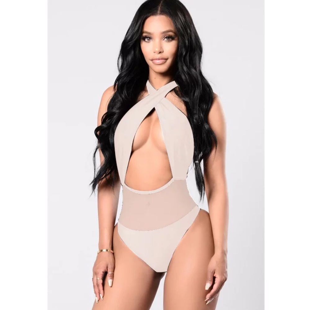 In-X Sexy mesh bodysuit Push up bikini Transparent - Picture 1 of 3
